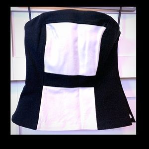 Cream & Black Bustier